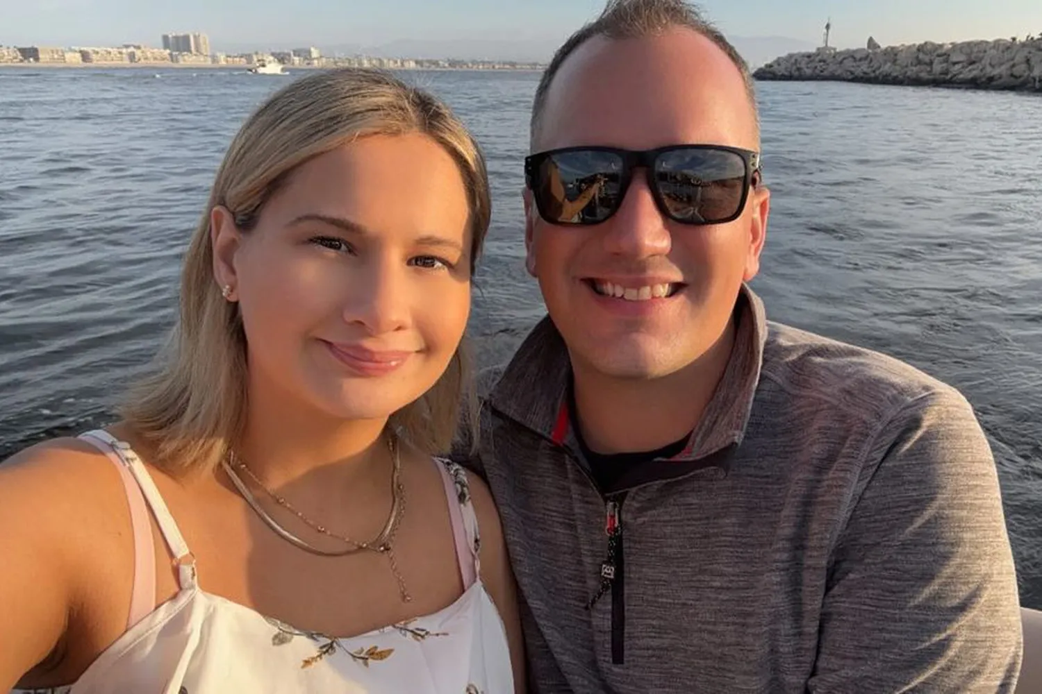 Gypsy Rose Blanchard and Ken Urker smiling together by the water